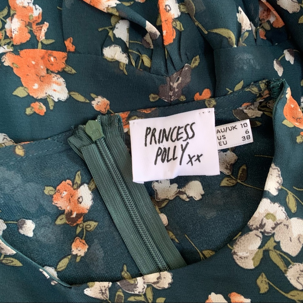 Princess Polly Teal Meral Mini Dress 6 - Picture 13 of 15